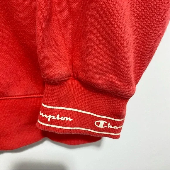 Champion Womens Red Sweatshirt Spell Out Logo M - Picture 4 of 5